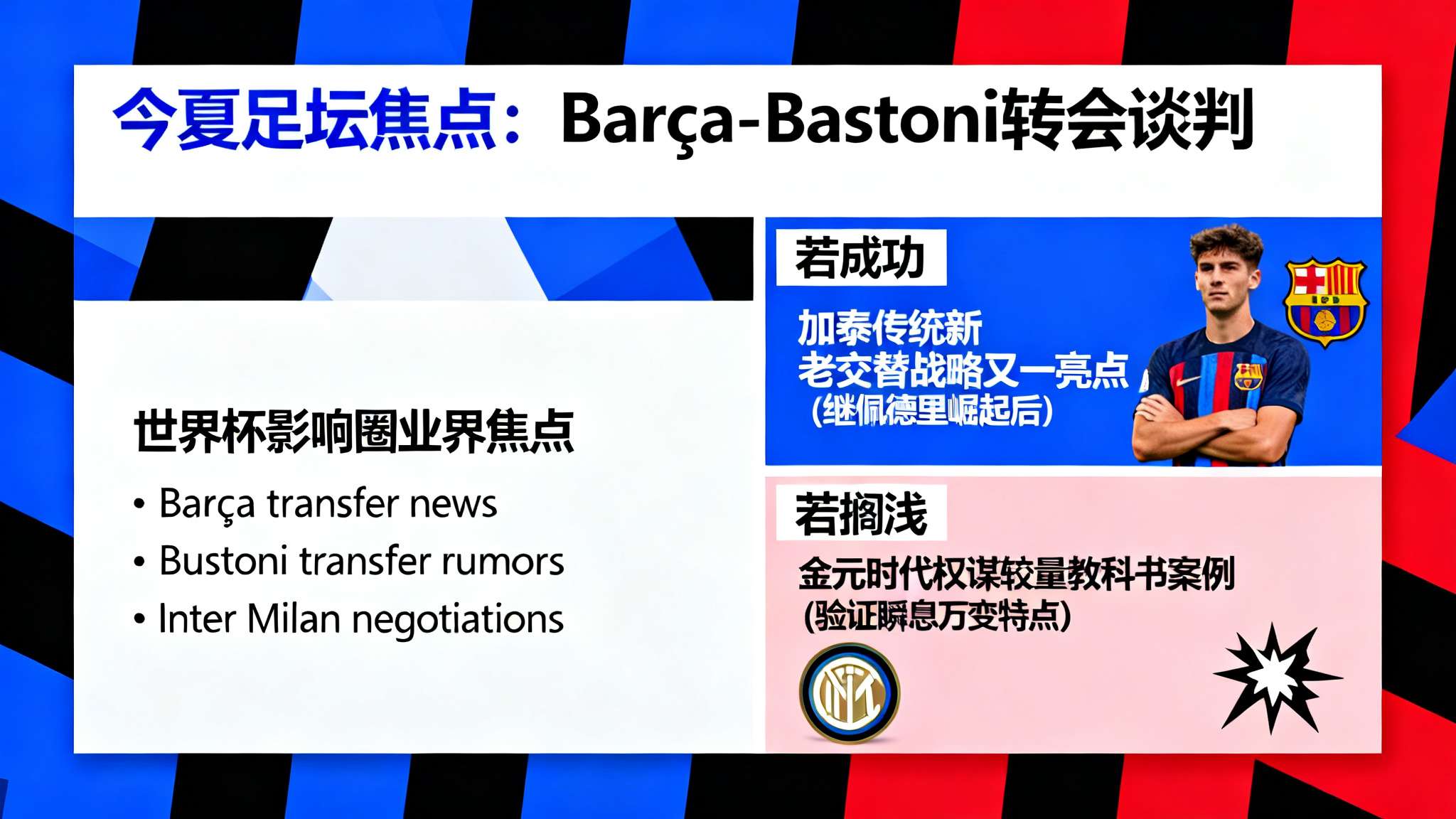 目前，对于所有关心 Barça transfer news, “ Bastoni